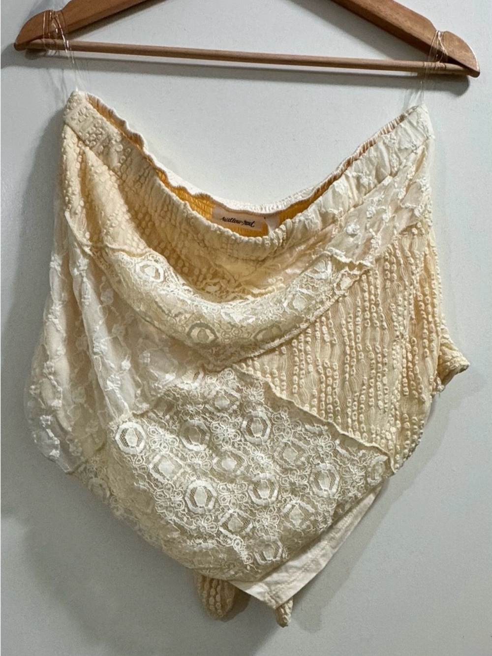 Willow&Root Lace Overlay Hanky Tube Top XL - Picture 3 of 9